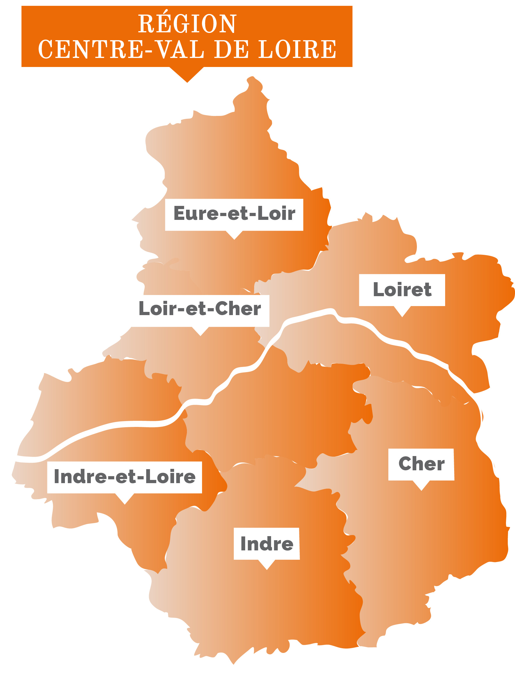 Carte région Centre-Val de Loire